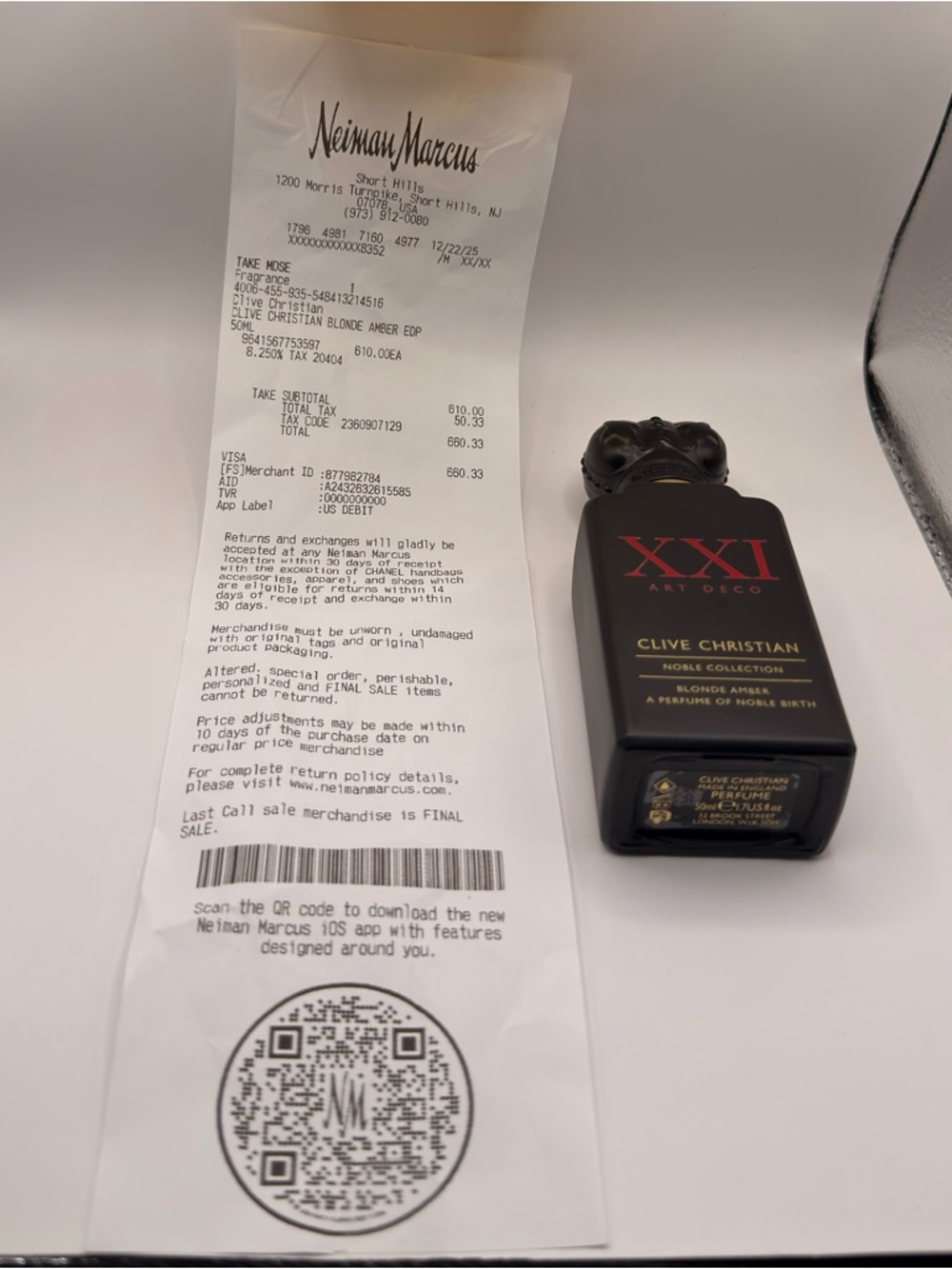 Clive Christian blonde amber comes with authentic receipt